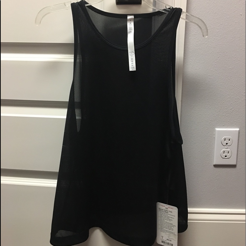 LuLuLemon black mesh tank